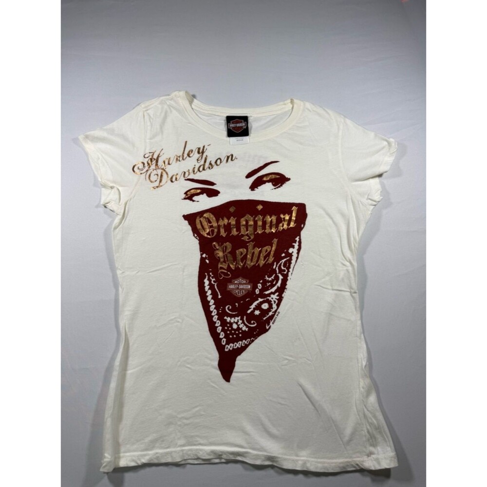 Vintage 2011 Harley-Davidson Original Rebel Bandana Girl Tee - Mile High Denver